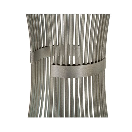 Table Ronde En Métal Argenté Avec Plateau En Marbre 50x100 Cm Élégante