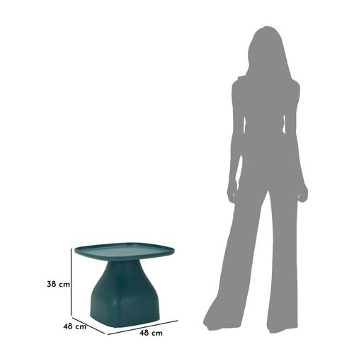 Table D'appoint Carrée Gea Bleue 48x48x38 Cm Design Moderne