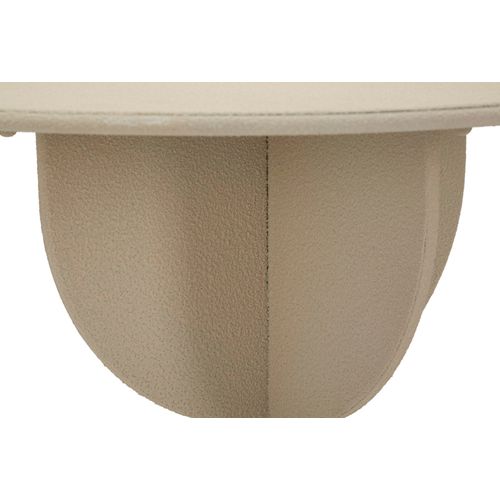 Table D’appoint Moderne Aux Lignes Géométriques, Ø 45x58 Cm, Crème