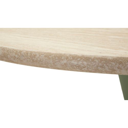 Table De Bar Moderne Verte Et Crème, Design Élégant Ø 60x106 Cm
