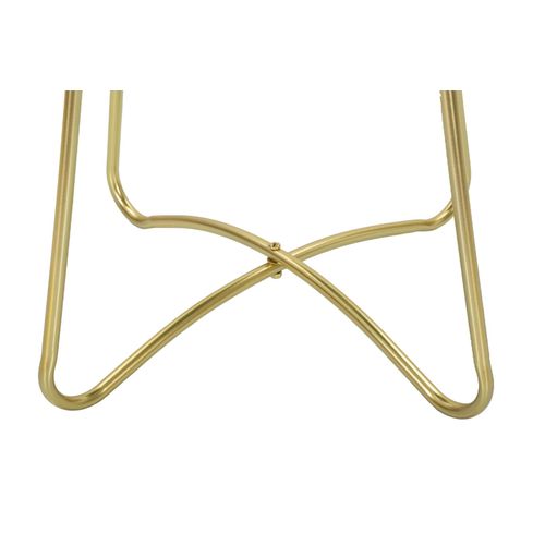 Table D'appoint Élégante Verte Avec Pieds Dorés Ø 45x59 Cm