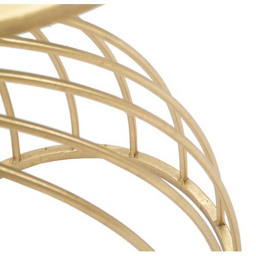 Bout De Canapé Glamour Ø 35x60 Cm, Métal Noir Et Doré, Plateau Miroir