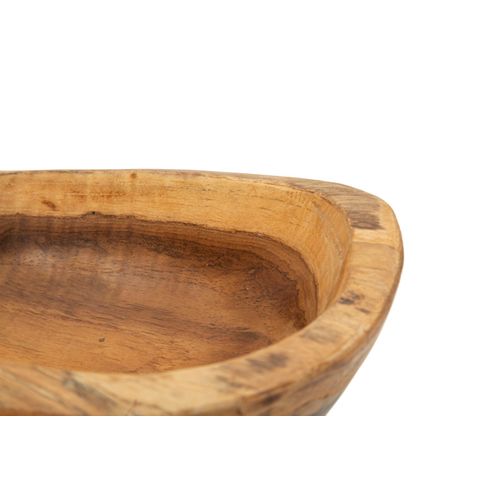 Plateau Vide-sac En Teck Recyclé 36x16 Cm – Artisanat Élégant Et Fonctionnel