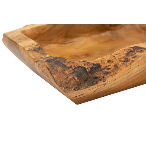 Plateau Vide-poches En Teck Recyclé Rectangulaire 25x19x7 Cm