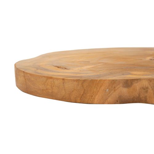 Plateau Vide-poches Rond En Teck Recyclé Ø25 Cm Finition Artisanale