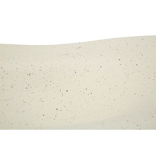 Plateau Élégant En Résine Crème 41x41x12 Cm Pour Décoration Moderne