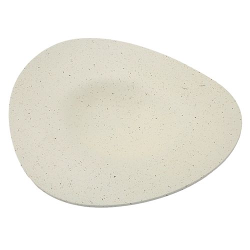 Plateau Élégant En Résine Crème 41x41x12 Cm Pour Décoration Moderne