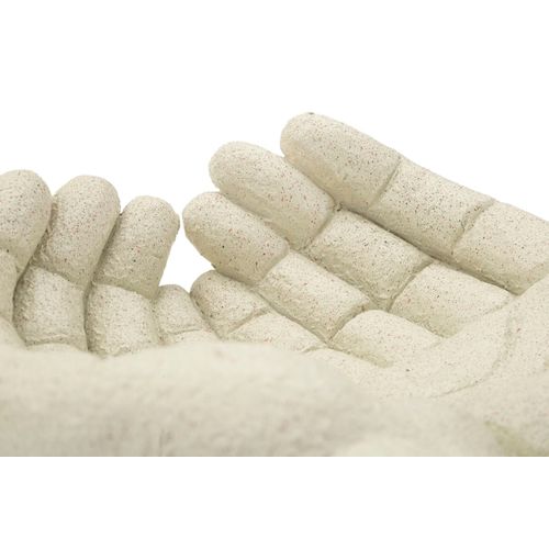 Plateau Sculptural En Forme De Mains Entrelacées 22,7x20x7,3 Cm Crème