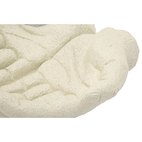 Plateau Sculptural En Forme De Mains Entrelacées 22,7x20x7,3 Cm Crème