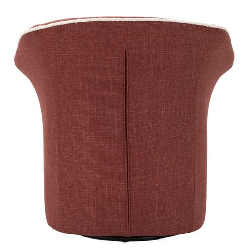 Fauteuil Pivotant Bordeaux 83,5x66x80 Cm Design Enveloppant Et Élégant