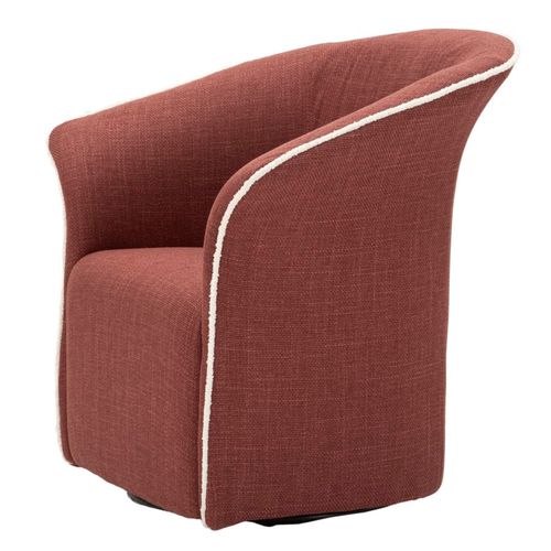 Fauteuil Pivotant Bordeaux 83,5x66x80 Cm Design Enveloppant Et Élégant