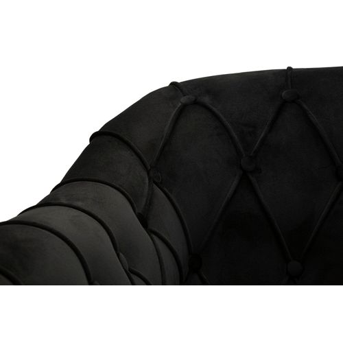 Fauteuil Noir Avec Coussin 88x83x91 Cm Design Enveloppant Et Chic