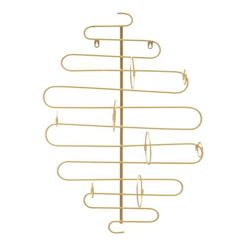 Porte-bouteilles Mural En Métal Doré 4 Bouteilles Style Élégant, 53x13x72cm