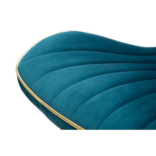 Lot De 2 Chaises Paris En Velours Synthétique Bleu-vert 46x58x77 Cm