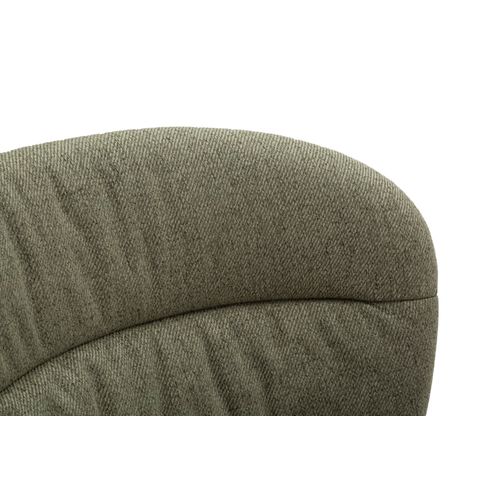Lot De 2 Chaises Tissu Vert Style Années 70 Avec Pieds Métal Noir 58x60,5x85 Cm