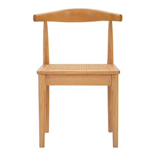 Lot De 2 Chaises En Bois Et Rotin Style Japonais 54x54x70 Cm