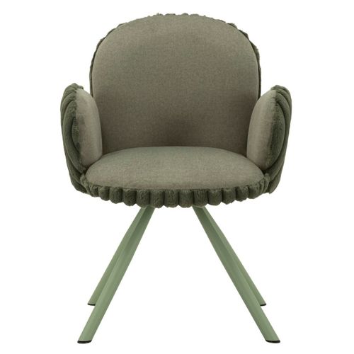 Lot De 2 Chaises Vertes Modernes 64x68x83 Cm Avec Assise Confortable