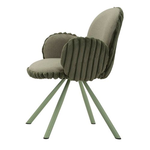 Lot De 2 Chaises Vertes Modernes 64x68x83 Cm Avec Assise Confortable
