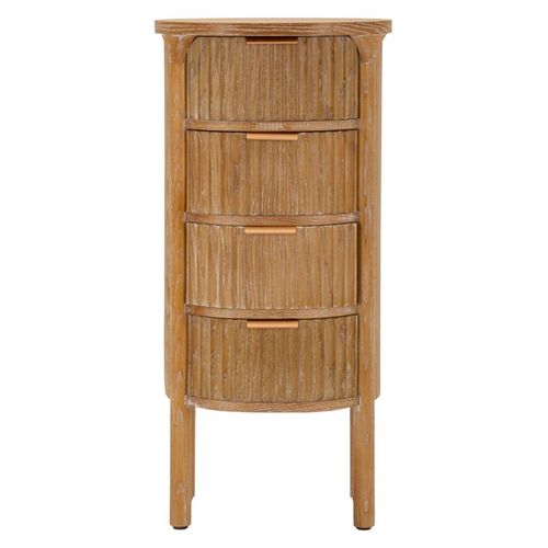 Commode Moderne En Bois Marron Avec 3 Tiroirs, 38x33,5x82 Cm