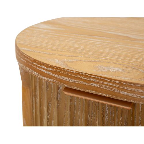 Commode Moderne En Bois Marron Avec 3 Tiroirs, 38x33,5x82 Cm