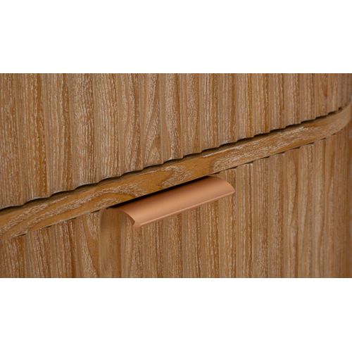 Commode Moderne 3 Tiroirs Bois Naturel 80,5x47x82 Cm Robuste Et Élégante