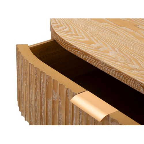 Buffet Mobile Marron 1 Tiroir Et Compartiment Fermé 81x46x82 Cm