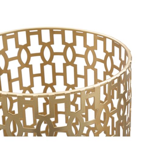 Porte-parapluie Rond Doré Ø 22,5x47,5 Cm Avec Décorations Baroques