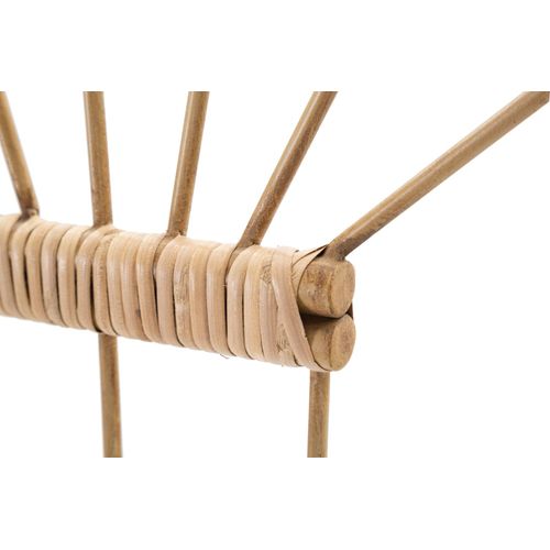 Porte-manteau Mural 3 Crochets Avec Finitions En Rotin, 37,5x5x32,5 Cm