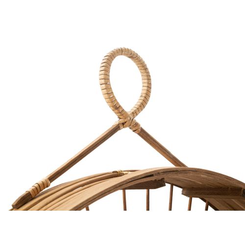 Étagère Murale Ronde En Métal Avec Finition Rotin, 60,5x10,5x76 Cm