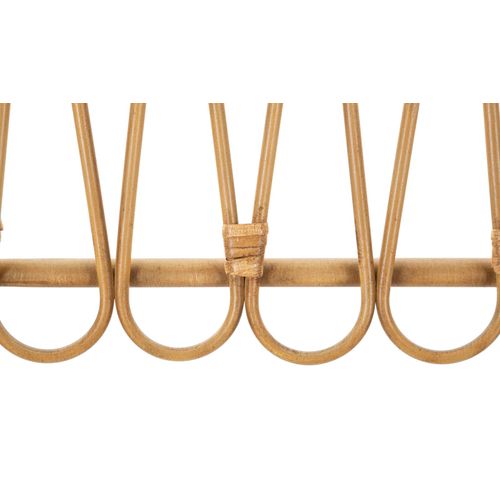 Étagère Murale En Métal Avec Finition Rotin, 162x28x43,5 Cm