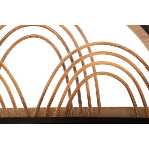 Étagère Murale Avec 4 Crochets, Design Rond, 46x15,5x30 Cm