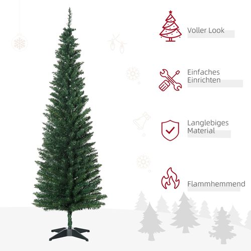 Sapin Artificiel 1,8 M Avec Branches Denses Et Socle Stable, Idéal Petits Espaces