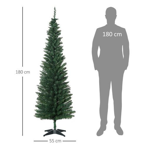 Sapin Artificiel 1,8 M Avec Branches Denses Et Socle Stable, Idéal Petits Espaces