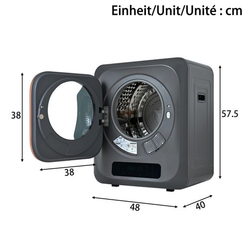 Sèche-linge à Évacuation 3 kg Avec Filtration Multiple Et 6 Programmes