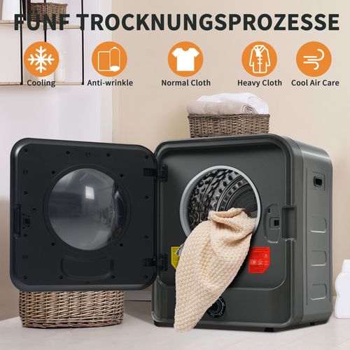 Sèche-linge à Évacuation 3 kg, 5 Programmes, Montage Mural