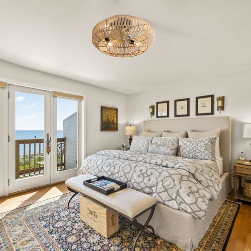 Ventilateur Plafond Boho 22", Cage En Rotin, LED 6 Vitesses, Télécommande, Moteur Réversible