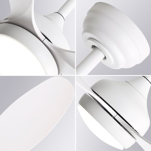 Ventilateur Plafond 42", Lumière LED, Télécommande 6 Vitesses, Moteur Réversible Silencieux.