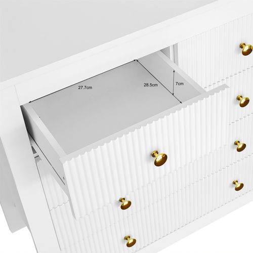 Commode Avec Portes Spéciales, Poignées Dorées, Meuble Multifonction, Pour Chaussures
