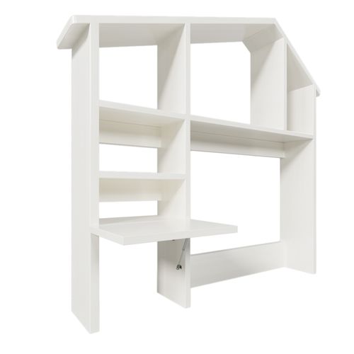 Étagère En Bois Avec Rangement Et Table De Chevet Pliable, 148×156cm, Protection Anti-basculement