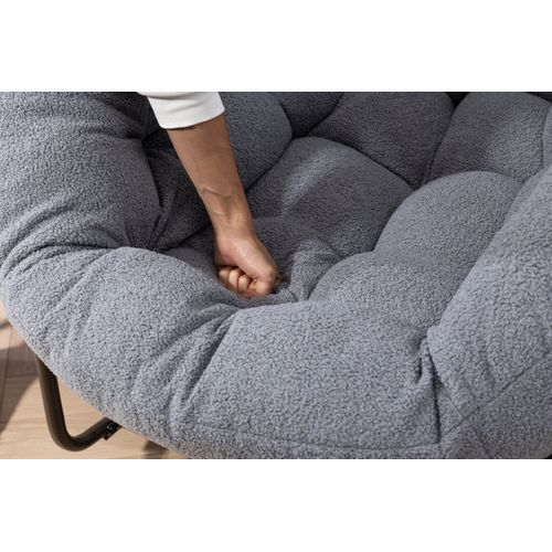 Chaise A Bascule En Rotin Extérieur - Gris