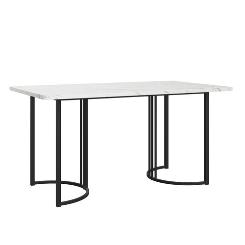 Ensemble Table Et Chaises (5 Pièces), Table Métal, 4 Fauteuils En Daim Gris, Élégant Et Confortable