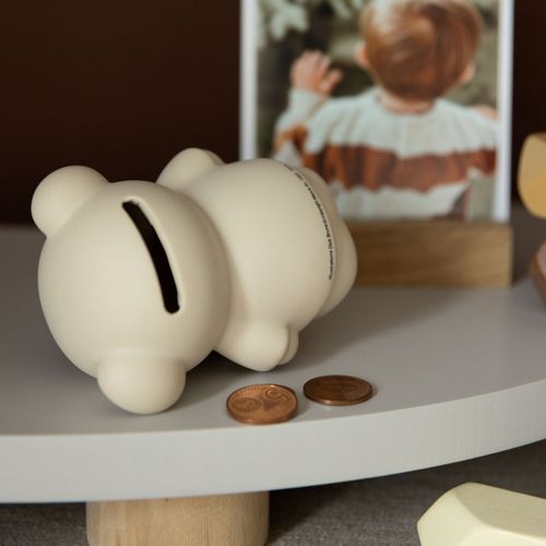 Tirelire Boris H14cm Beige