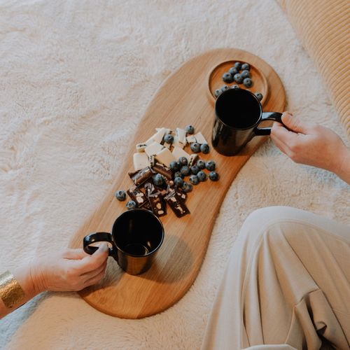 Plateau En Bois Massif 57x23cm Naturel