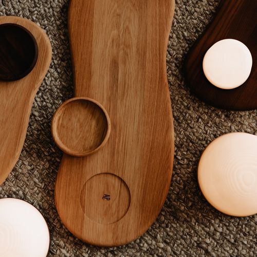 Plateau En Bois Massif 57x23cm Naturel