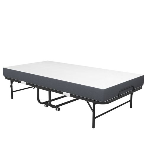 Lit Pliant Invité Avec Matelas Mémoire 9,5 Cm, Cadre Métallique 190×96 Cm