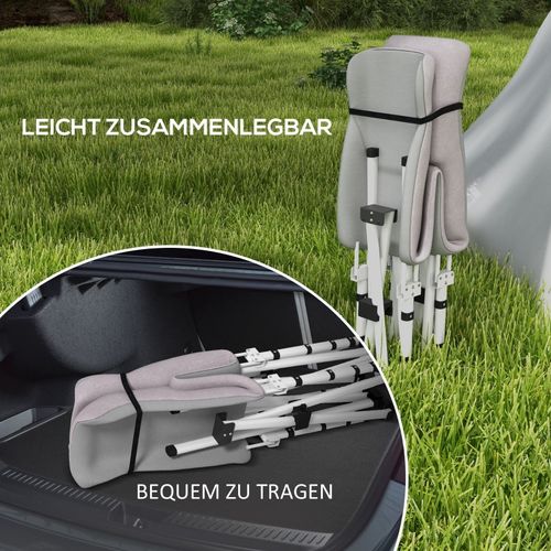 Lit De Camp Pliable 200x65x42 Cm Avec Housse De Transport Et Coussin Intégré