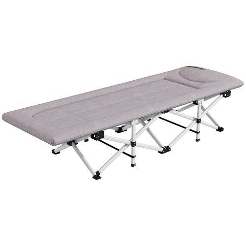Lit De Camp Pliable 200x65x42 Cm Avec Housse De Transport Et Coussin Intégré