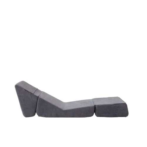 Canapé-lit Pliable Compact Pour Adultes, Mini Lounge Gris, Matelas Triple