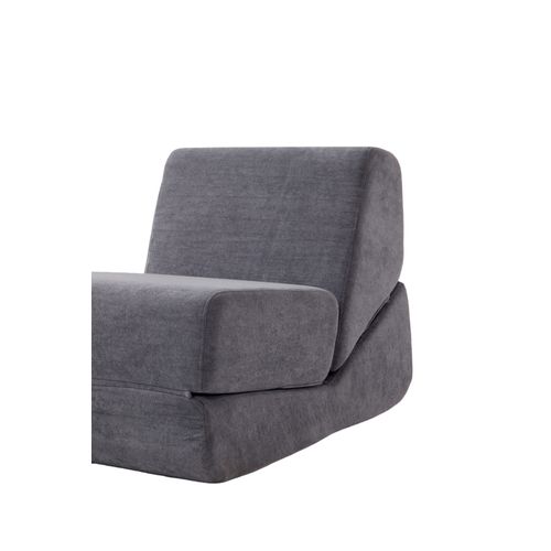 Canapé-lit Pliable Compact Pour Adultes, Mini Lounge Gris, Matelas Triple