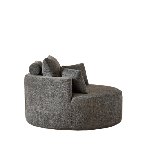 Fauteuil Moderne En Chenille Avec Mousse, Prêt à L'emploi Pour Salon, Gris